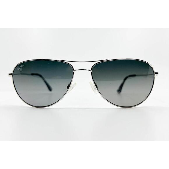 Maui Jim Sea Horse MJ 772-17 Silver Gray Sunglasses 60-15-143 8440